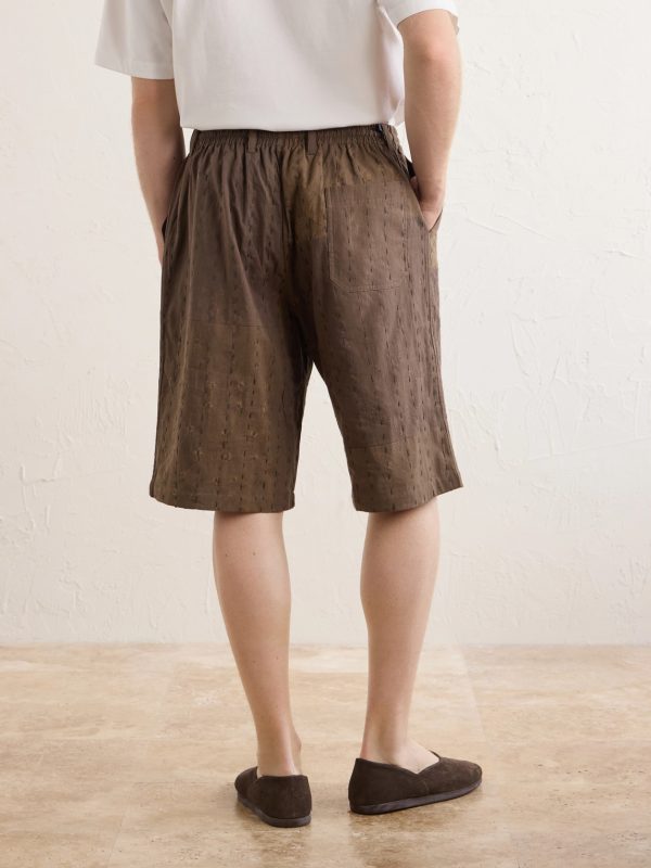 Milo Bandhani Straight-Leg Embroidered Cotton Drawstring Shorts - BK