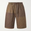 Milo Bandhani Straight-Leg Embroidered Cotton Drawstring Shorts