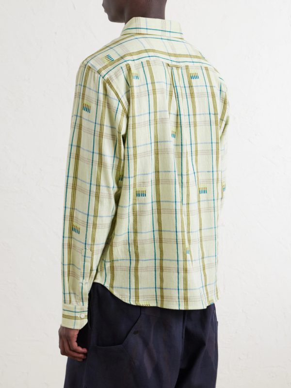 Ronald Embroidered Checked Cotton Shirt - BK Ronald Embroidered Checked Cotton Shirt - BK