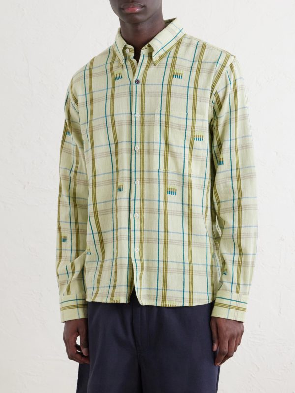 Ronald Embroidered Checked Cotton Shirt - FR Ronald Embroidered Checked Cotton Shirt - FR