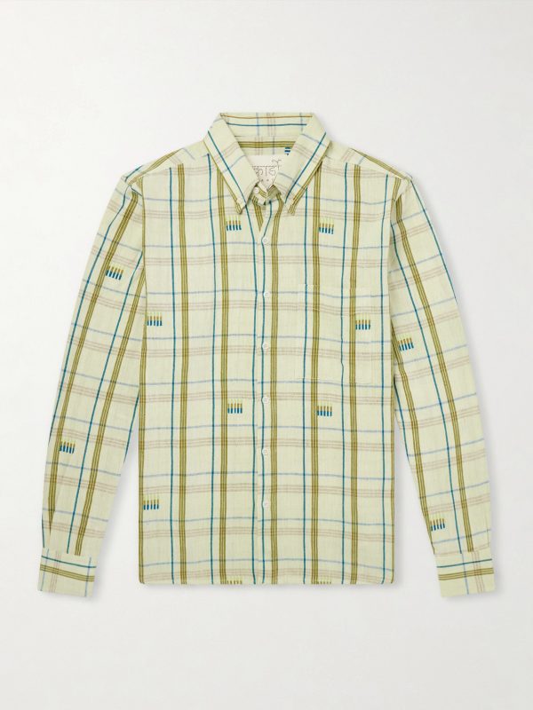 Ronald Embroidered Checked Cotton Shirt Ronald Embroidered Checked Cotton Shirt
