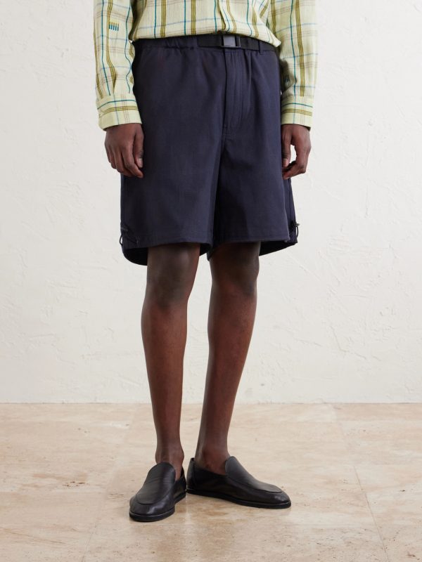Kami Wide-Leg Belted Cotton Shorts - FR Kami Wide-Leg Belted Cotton Shorts - FR