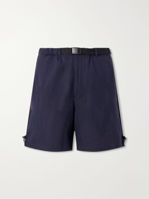 Kami Wide-Leg Belted Cotton Shorts