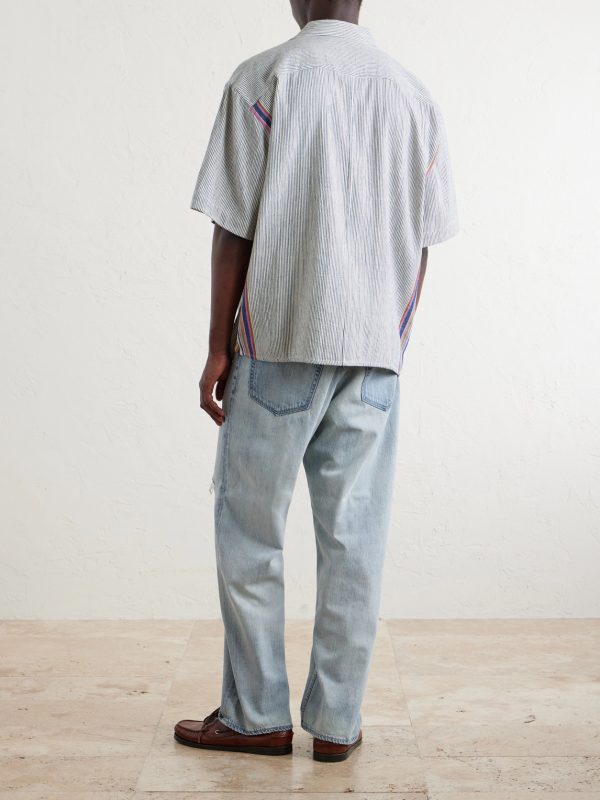 Rohit Convertible-Collar Cotton Shirt - BK
