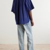 Yusuke Camp-Collar Striped Cotton Shirt - BK Yusuke Camp-Collar Striped Cotton Shirt - BK