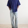 Yusuke Camp-Collar Striped Cotton Shirt - OU Yusuke Camp-Collar Striped Cotton Shirt - OU