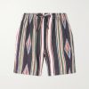 Straight-Leg Cotton Drawstring Shorts