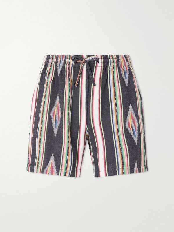 Straight-Leg Cotton Drawstring Shorts