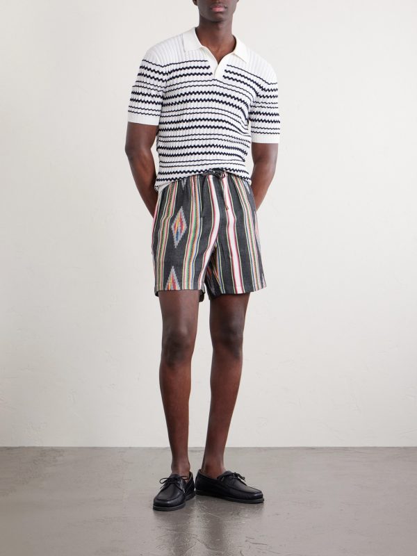 Straight-Leg Cotton Drawstring Shorts - OU