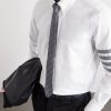 Logo-Appliquéd 4-Bar Embroidered Cotton-Oxford Shirt - E1 Logo-Appliquéd 4-Bar Embroidered Cotton-Oxford Shirt - E1