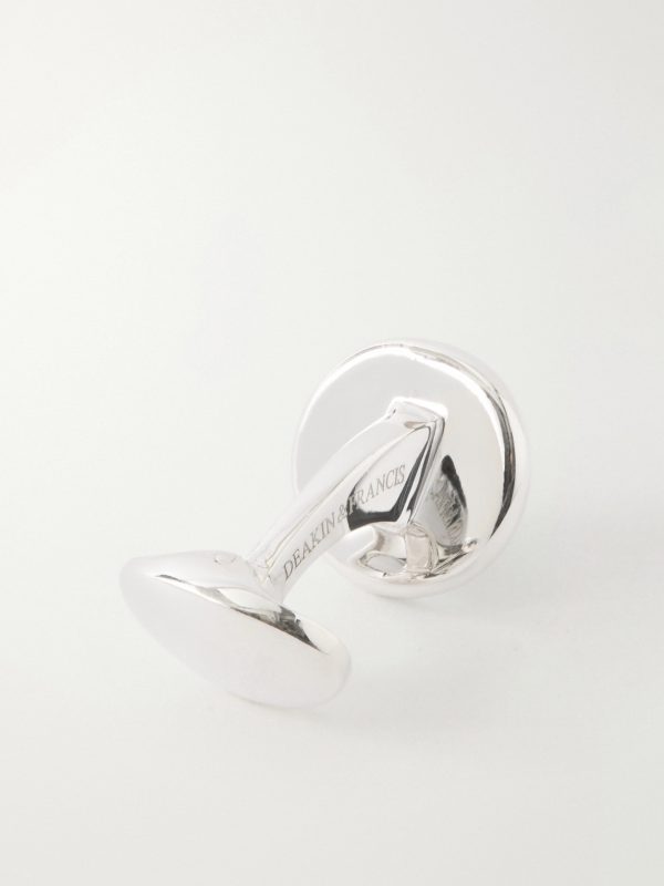 Enamel and Sterling Silver Cufflinks and Dress Studs Set - BK