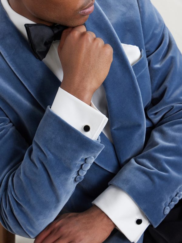 Enamel and Sterling Silver Cufflinks and Dress Studs Set - OU