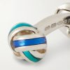 Enamel Sterling Silver Cufflinks - CU Enamel Sterling Silver Cufflinks - CU