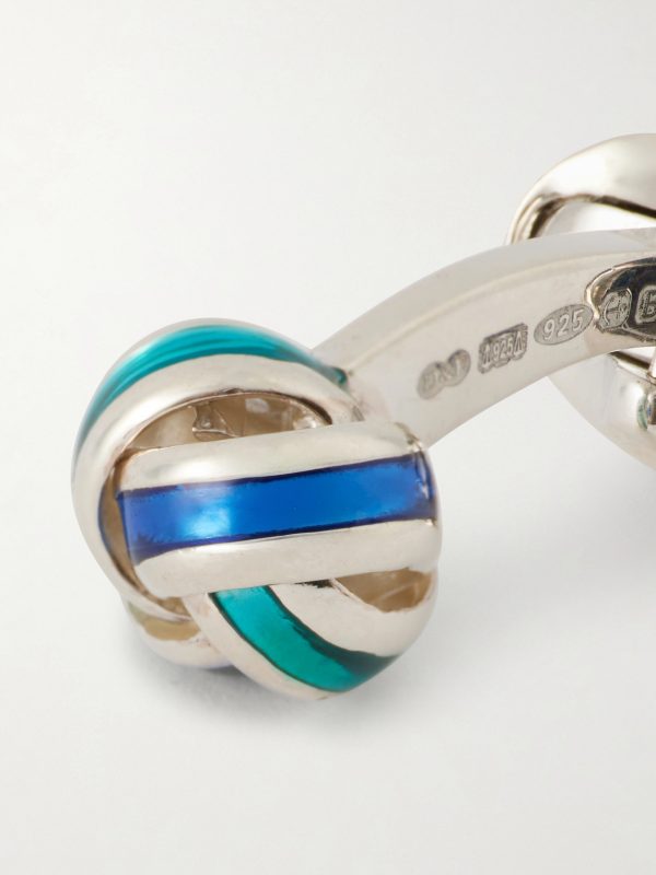 Enamel Sterling Silver Cufflinks - CU Enamel Sterling Silver Cufflinks - CU