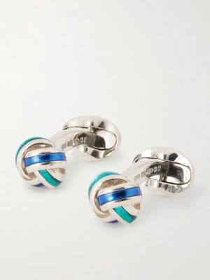 Enamel Sterling Silver Cufflinks