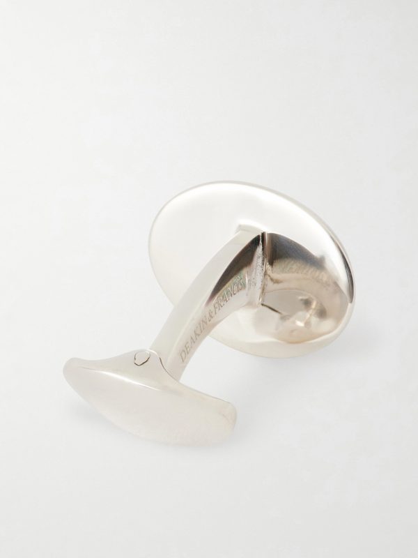 Enamel Sterling Silver Cufflinks - BK Enamel Sterling Silver Cufflinks - BK