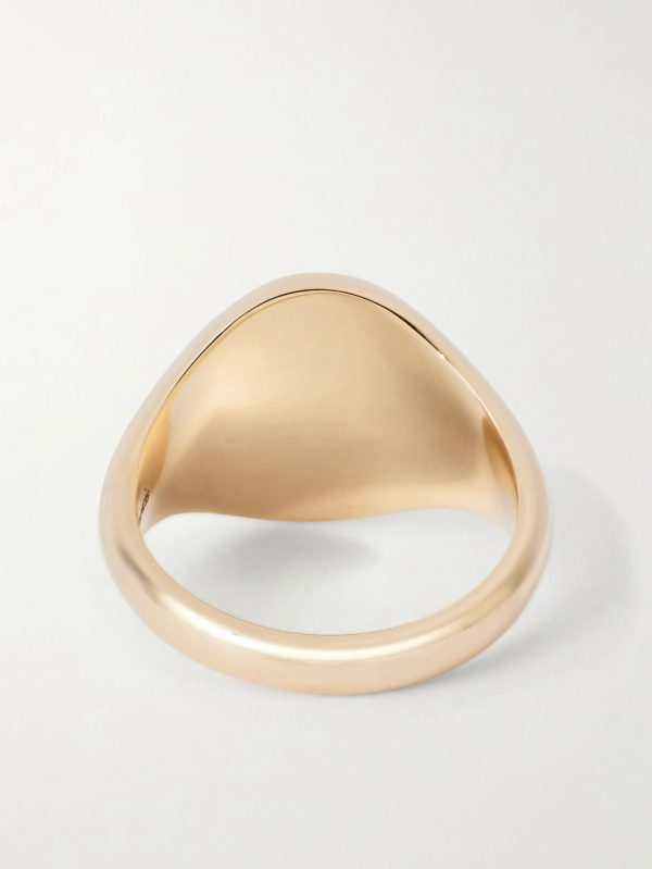 9-Karat Gold Oval Signet Ring - BK