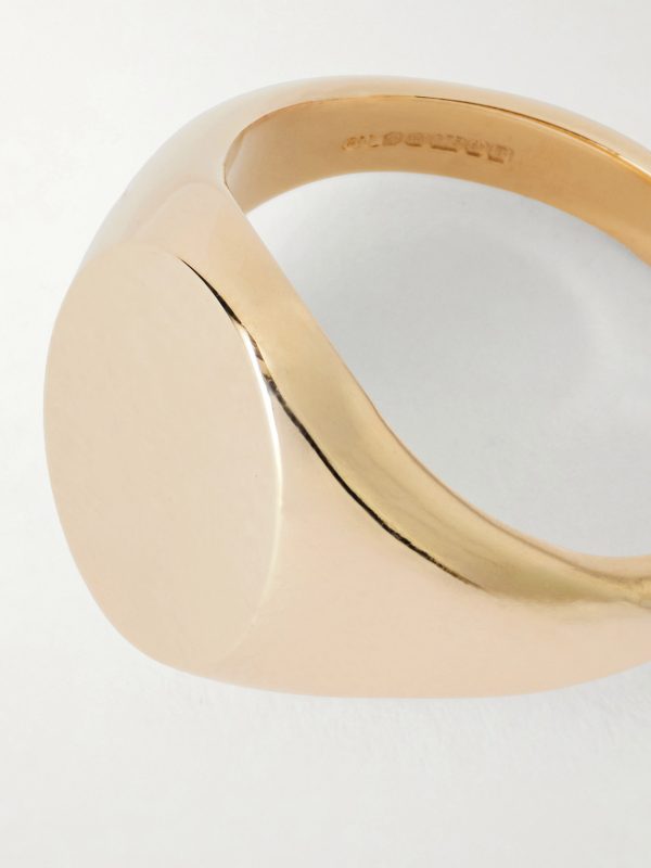 9-Karat Gold Oval Signet Ring - CU