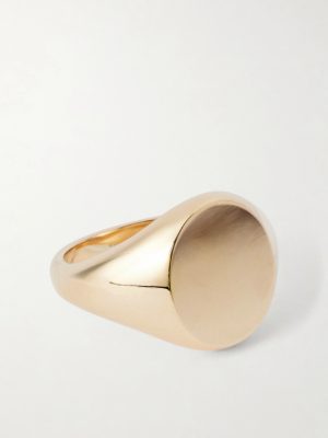 9-Karat Gold Oval Signet Ring