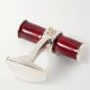 Enamel and Sterling Silver Cufflinks - BK Enamel and Sterling Silver Cufflinks - BK