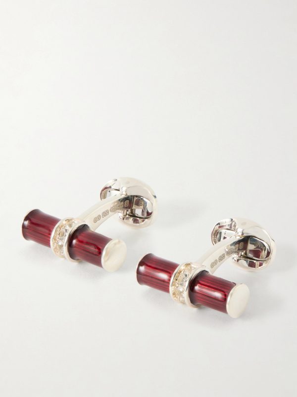Enamel and Sterling Silver Cufflinks Enamel and Sterling Silver Cufflinks