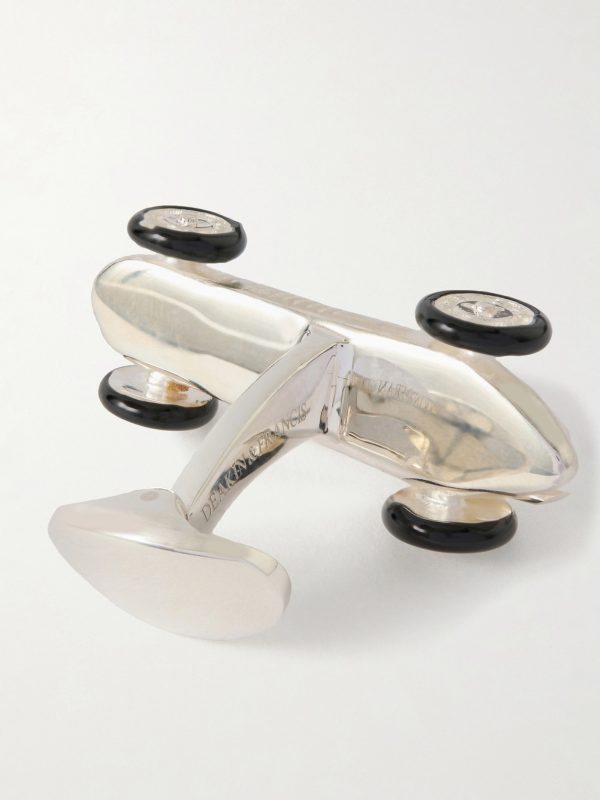 Toy Racing Car Sterling Silver Cufflinks - BK