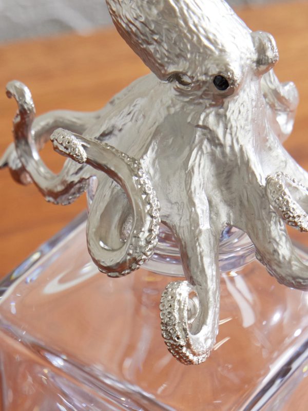 Octopus Silver-Tone and Crystal Decanter - CU Octopus Silver-Tone and Crystal Decanter - CU