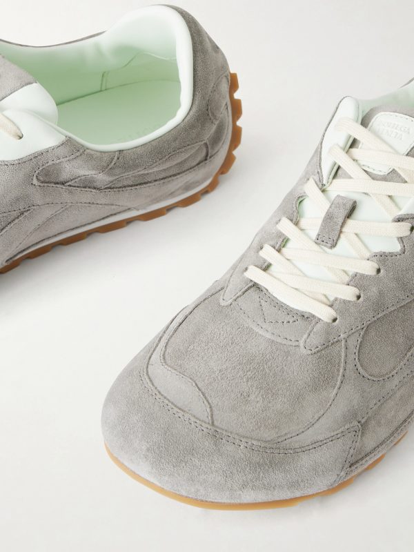 Orbit Flash Leather-Trimmed Suede Sneakers - CU Orbit Flash Leather-Trimmed Suede Sneakers - CU