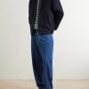 Intrecciato Leather-Trimmed Cotton-Gabardine Blouson Jacket - OU Intrecciato Leather-Trimmed Cotton-Gabardine Blouson Jacket - OU