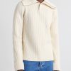 Ribbed-Knit Cashmere and Wool-Blend Half-Zip Sweater - FR