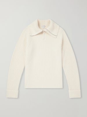 Ribbed-Knit Cashmere and Wool-Blend Half-Zip Sweater Ribbed-Knit Cashmere and Wool-Blend Half-Zip Sweater
