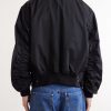 Intrecciato Leather-Trimmed Twill Blouson Jacket - BK Intrecciato Leather-Trimmed Twill Blouson Jacket - BK