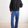 Intrecciato Leather-Trimmed Twill Blouson Jacket - OU Intrecciato Leather-Trimmed Twill Blouson Jacket - OU