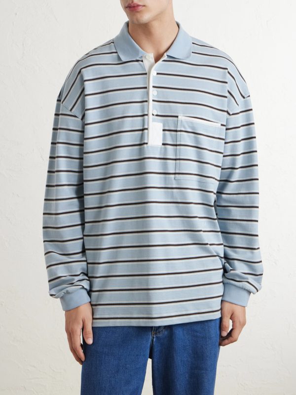 Striped Cotton-Piqué Polo Shirt - FR Striped Cotton-Piqué Polo Shirt - FR