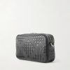 Diamonds Dover Intrecciato Leather Messenger Bag - BK