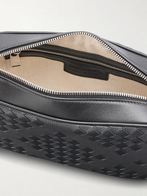 Diamonds Dover Intrecciato Leather Messenger Bag - E1