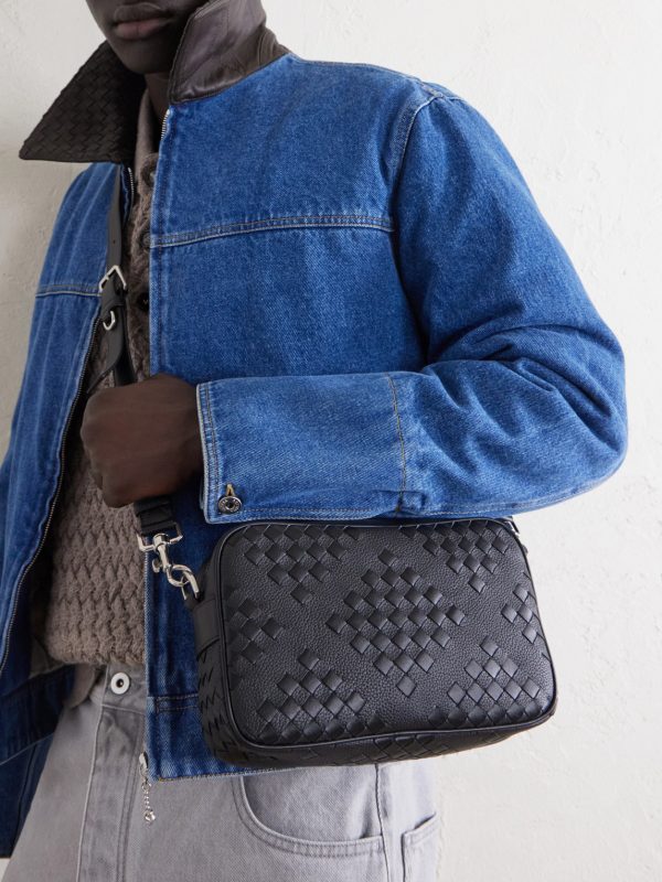 Diamonds Dover Intrecciato Leather Messenger Bag - FR