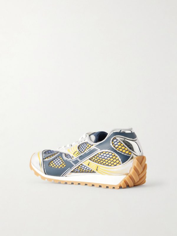 Orbit Metallic Rubber and Mesh Sneakers - BK Orbit Metallic Rubber and Mesh Sneakers - BK
