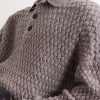 Intrecciato Wool Polo Sweater - CU Intrecciato Wool Polo Sweater - CU