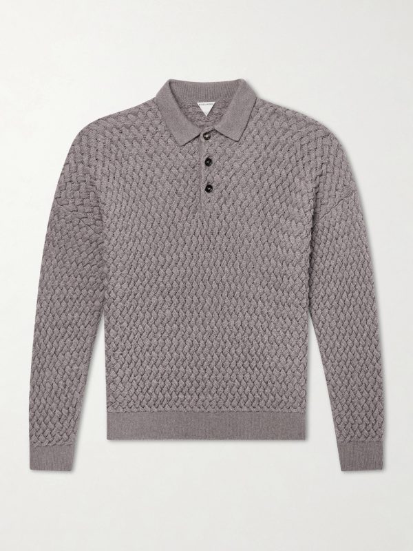 Intrecciato Wool Polo Sweater Intrecciato Wool Polo Sweater