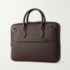 Logo-Appliquéd Textured-Leather Briefcase - BK Logo-Appliquéd Textured-Leather Briefcase - BK