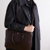 Logo-Appliquéd Textured-Leather Briefcase - FR Logo-Appliquéd Textured-Leather Briefcase - FR