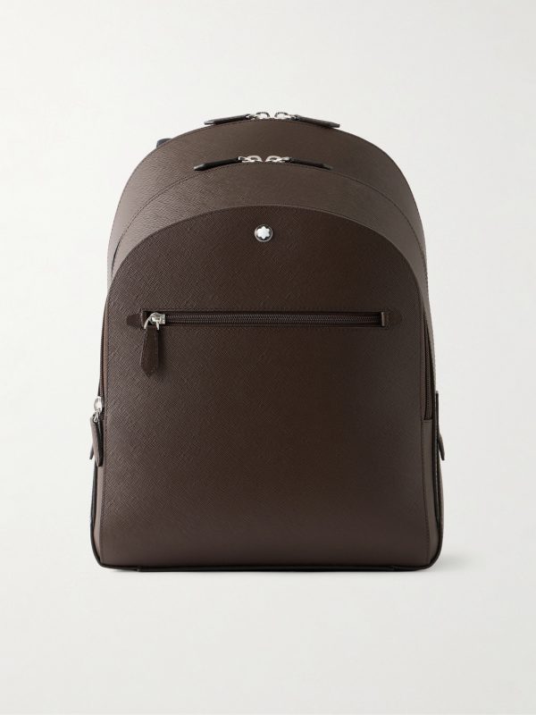 Logo-Appliquéd Textured-Leather Backpack Logo-Appliquéd Textured-Leather Backpack