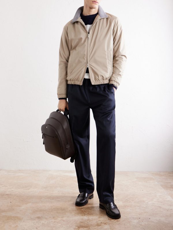 Logo-Appliquéd Textured-Leather Backpack - OU Logo-Appliquéd Textured-Leather Backpack - OU