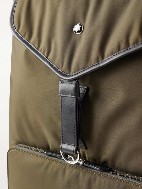 Panorama Leather-Trimmed Shell Backpack - CU
