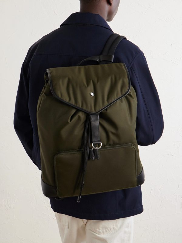 Panorama Leather-Trimmed Shell Backpack - FR