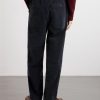 Straight-Leg Garment-Dyed Stretch Cotton-Moleskin Trousers - BK Straight-Leg Garment-Dyed Stretch Cotton-Moleskin Trousers - BK