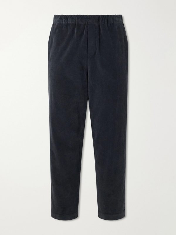Straight-Leg Garment-Dyed Stretch Cotton-Moleskin Trousers Straight-Leg Garment-Dyed Stretch Cotton-Moleskin Trousers