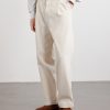 Straight-Leg Pleated Cotton-Drill Trousers - FR Straight-Leg Pleated Cotton-Drill Trousers - FR