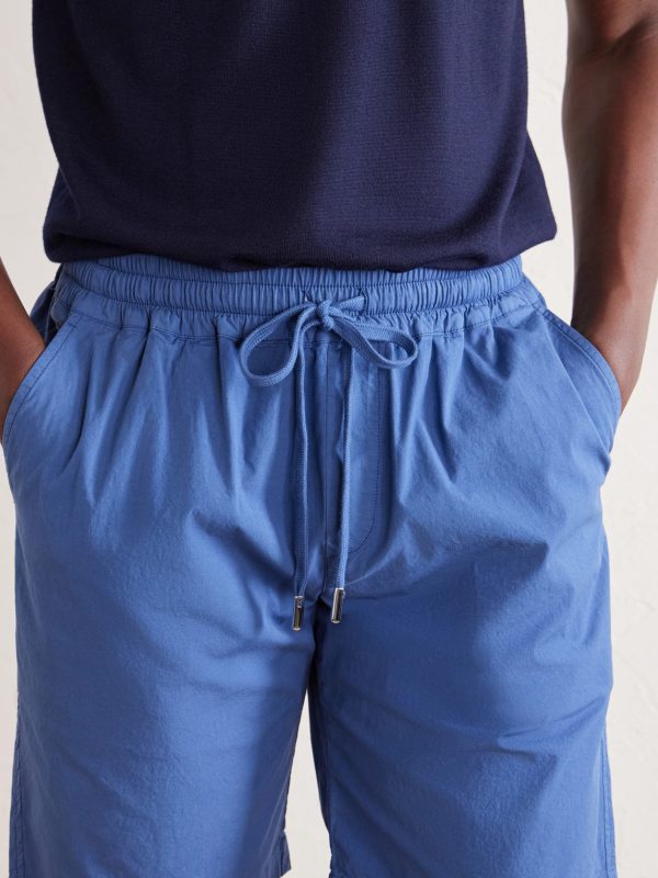 Alfa Straight-Leg Cotton-Blend Drawstring Shorts - CU